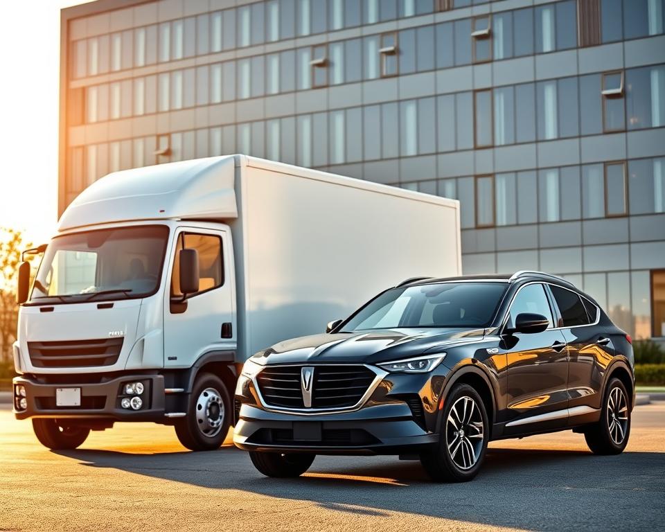 commercial truck van and company car insurance options