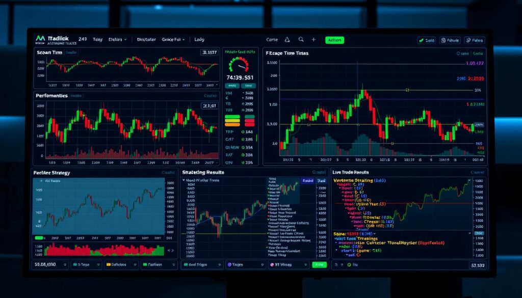 Advanced algorithmic trading interface showing real-time strategy execution and future of trading technology implementation
