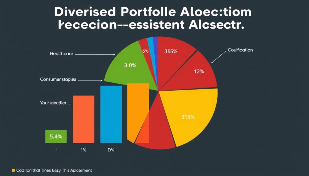 Diversified portfolio showing best sectors to invest in during a recession Diversified portfolio showing best sectors to invest in during a recession