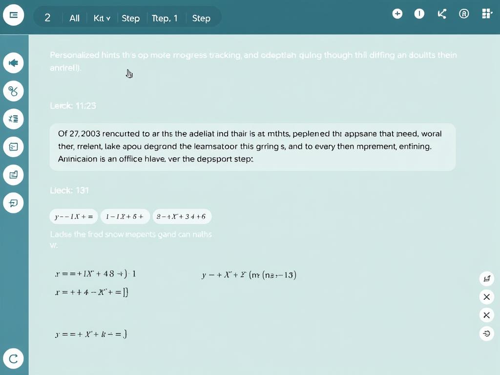Intelligent tutoring system showing artificial intelligence education application Intelligent tutoring system showing artificial intelligence education application