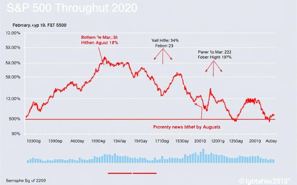 S&P 500 volatility chart showing the rapid crash and recovery during 2020 S&P 500 volatility chart showing the rapid crash and recovery during 2020