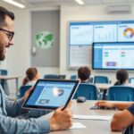 Teacher using artificial intelligence in education to provide personalized learning experiences
