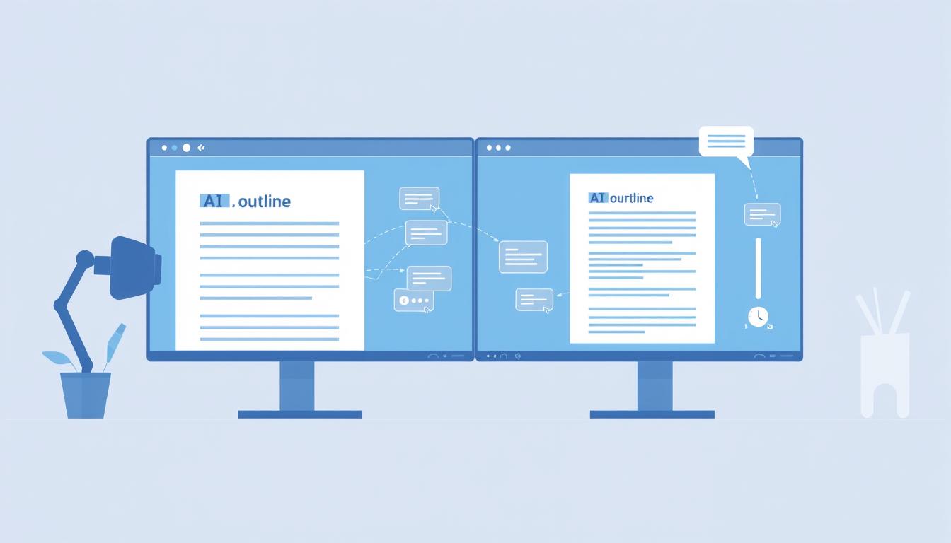 AI for content creation and blogging showing a digital workspace with AI-generated content suggestions