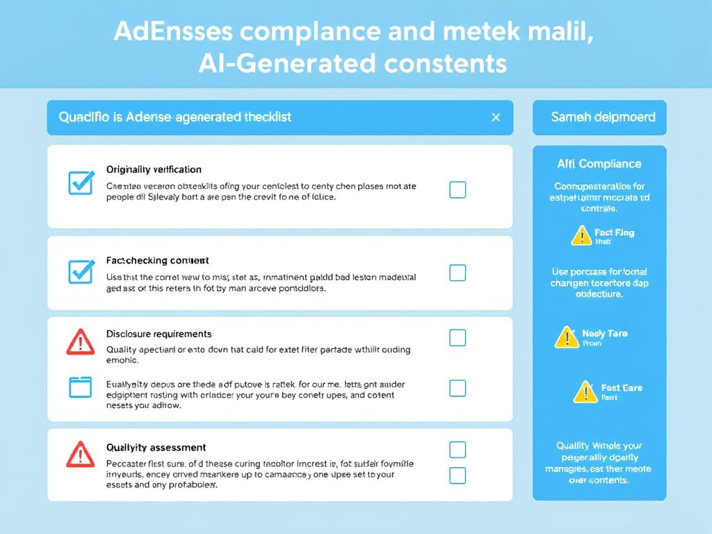 AdSense compliance checklist for AI content creation and blogging AdSense compliance checklist for AI content creation and blogging