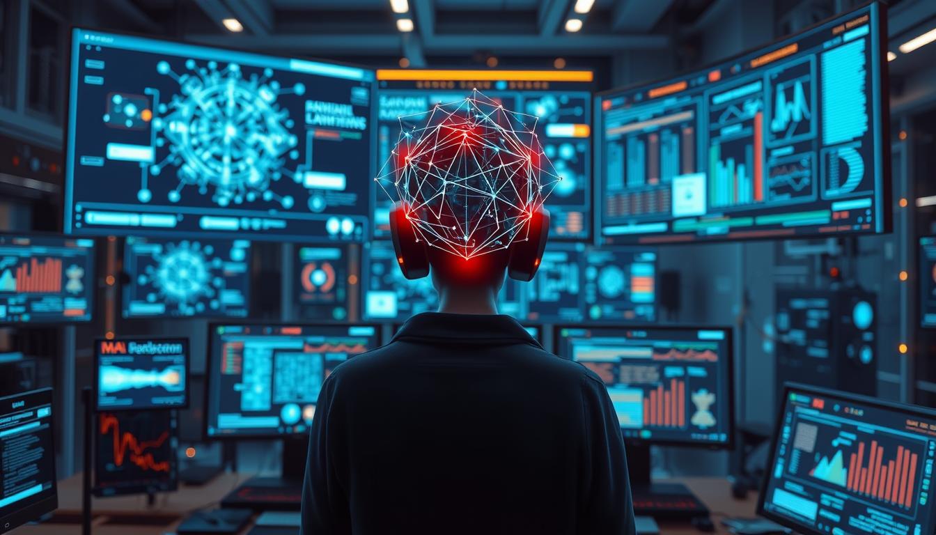 Visual representation of current AI technologies including machine learning models and neural networks