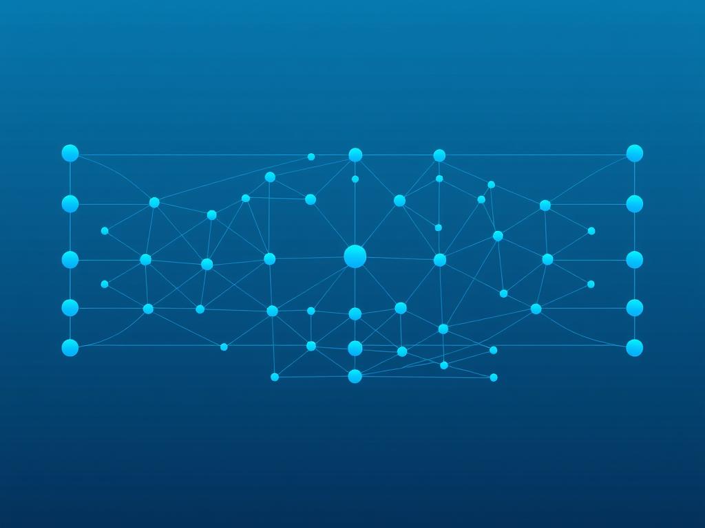 Visualization of neural network architecture used in modern AI systems Visualization of neural network architecture used in modern AI systems