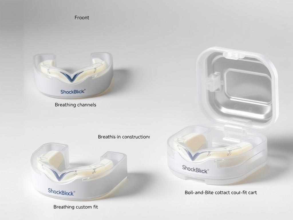 ShockBlock Youth Sports Mouth Guard with breathing channels