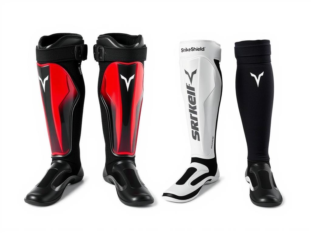 StrikeShield Youth Soccer Shin Guards with compression sleeve
